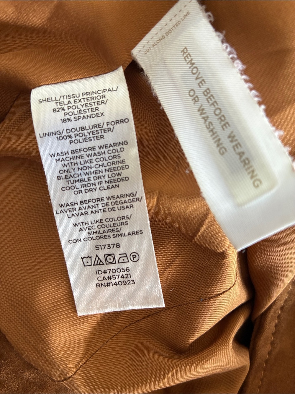 LOFT Cognac Suede Moto Jacket - Picture 7 of 7